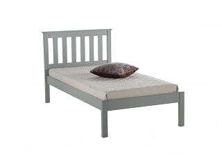 3ft Single Denby Grey Wood Painted Shaker Style Bed Frame